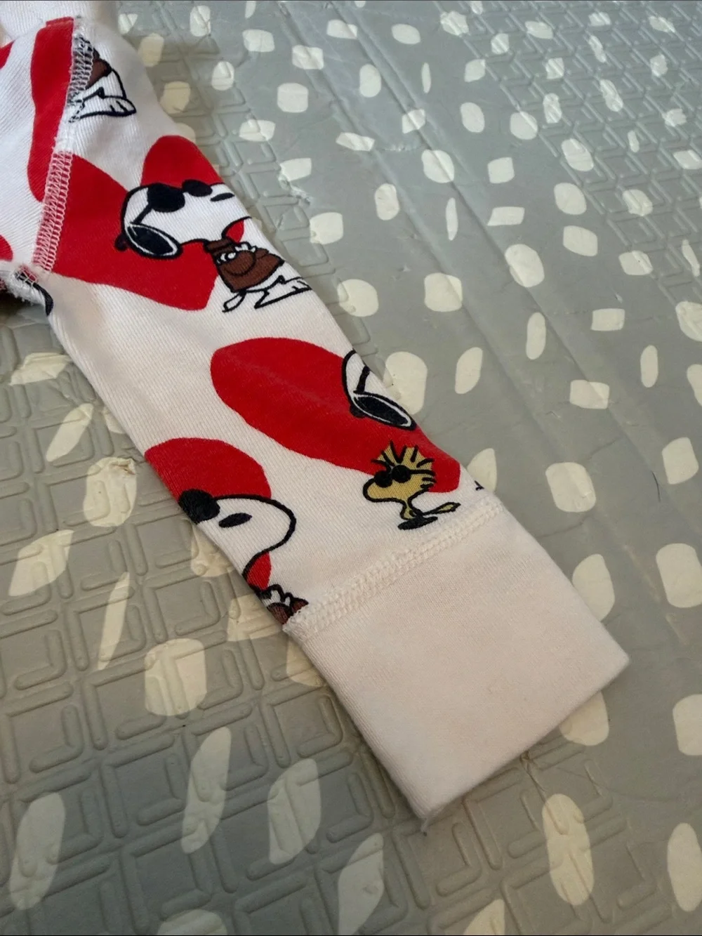 Hanna Andersson Snoopy Joe Cool Peanuts Heart One Piece Pajama 3-6 months